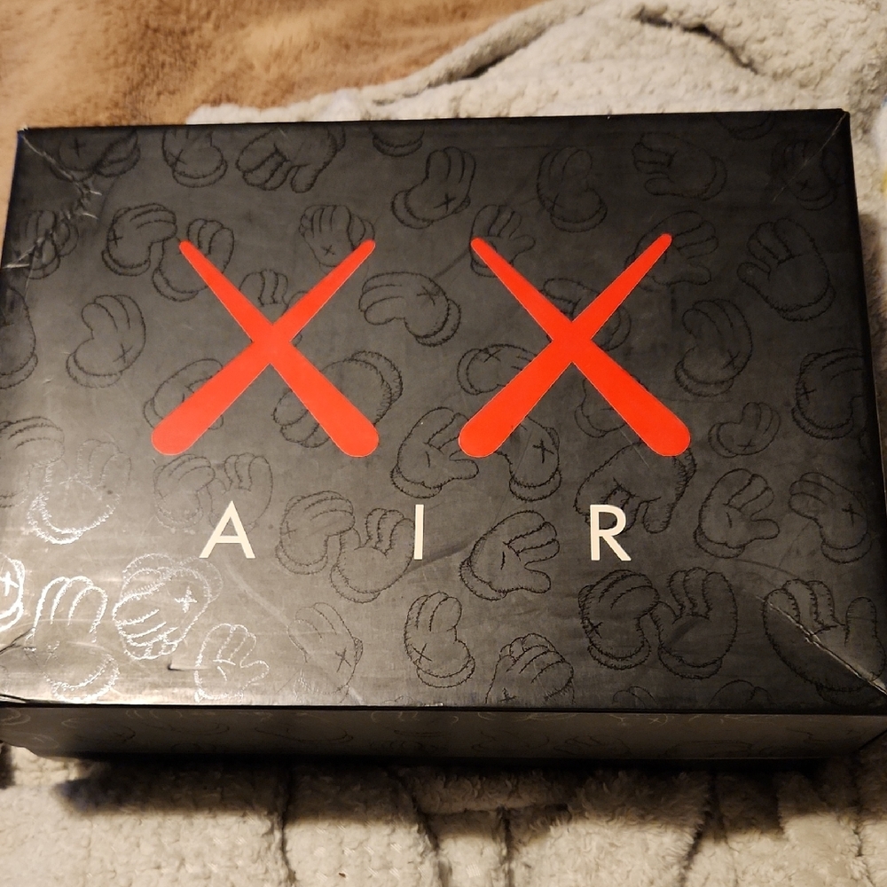 KAWS Black and Red Athletic Shoes